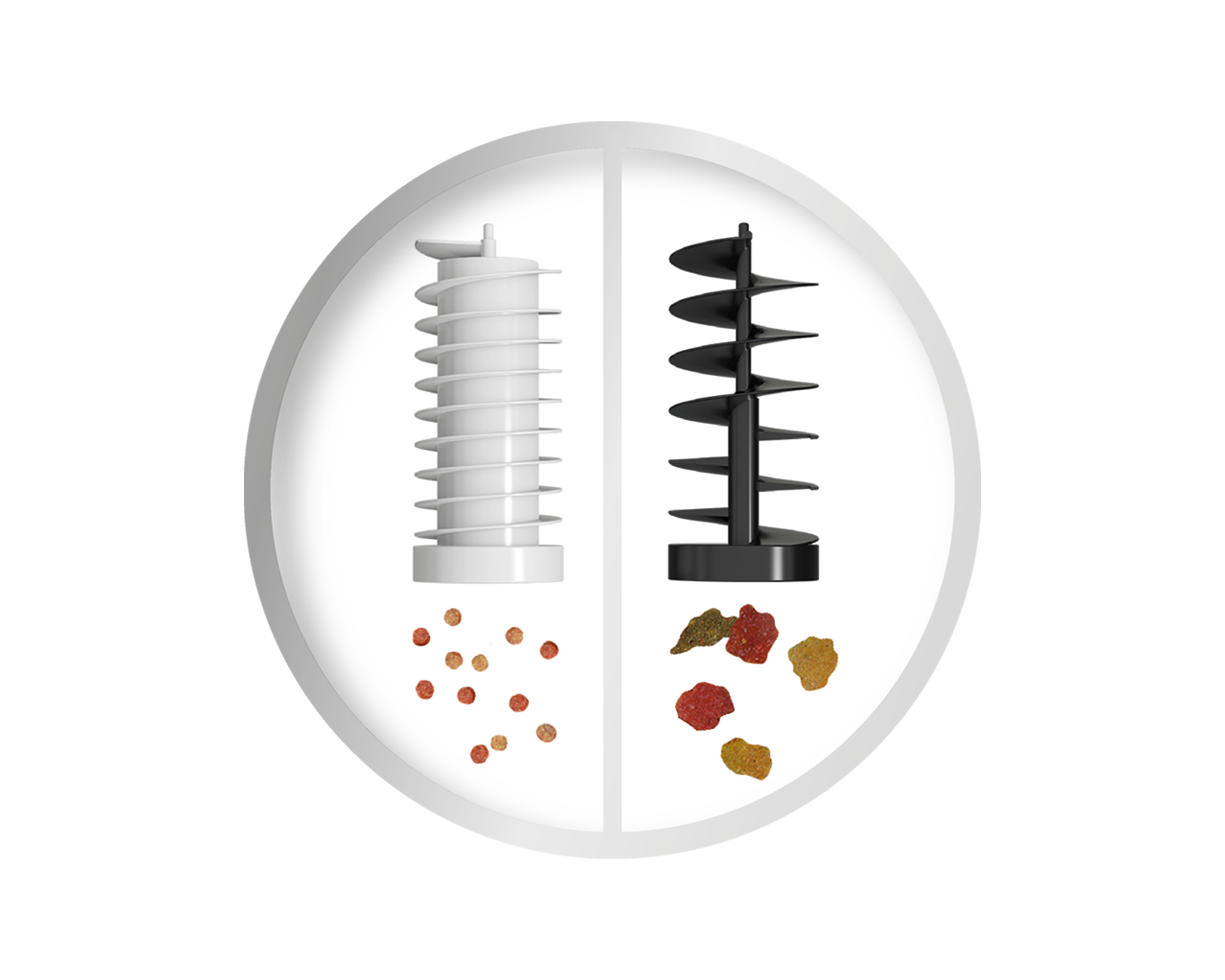 <strong>Two conveyor screws – for all types of feed</strong>